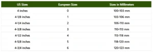 the common tennis grip sizes US EU